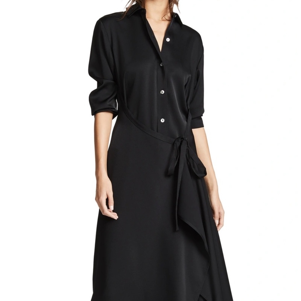 Vince. Tie Front Shirt Dress